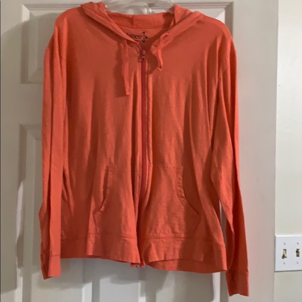 NWOT Coral zip up hoodie